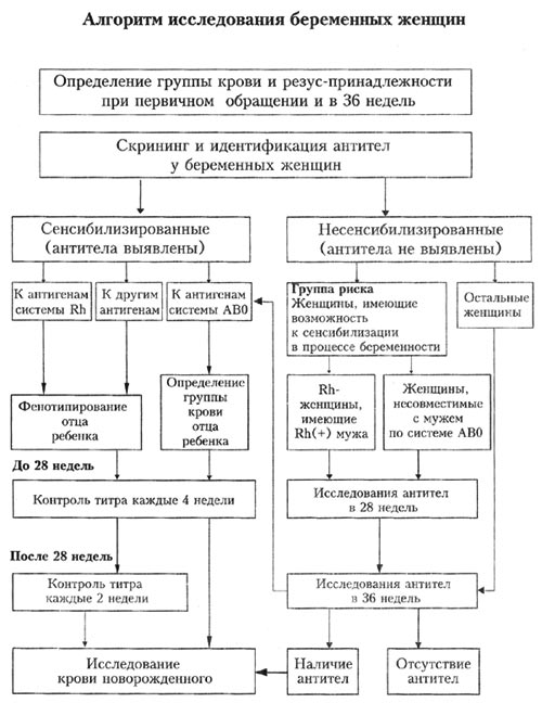 Алгоритм иммуногематологического исследования женщин во время беременности (рис. 1) Алгоритм иммуногематологического исследования женщин во время беременности (рис. 1)